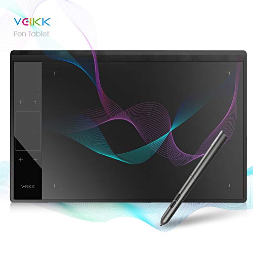 VEIKK A30 10x6 inch Digital Graphics Drawing Tablet Pen Tablet with 8192 Levels Passive Pen and Smart Gesture Touch & 4 Touch Keys