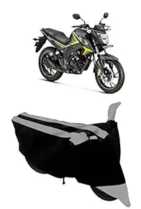 ABORDABLE Water Resistant Dustproof Bike Cover Compatible with Honda CB Hornet 160 All Weather Quality Fabric (Grey)