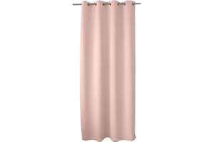 ED ENJOY HOME Enjoy Home 2010VR140240 Zasłona nieprzejrzysta, z 8 oczkami, poliester, brudny róż, 240 x 140 cm
