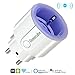 Produktbild Intelligente Steckdose mit 16 A Maximallast, Stromverbrauch messen Timer Funktion WIFI Smart Plug Fernsteurung Schaltbare Steckdose ohne Hub benötig, Alexa und Google Home kompatibel, gratis App für Android/ iOS