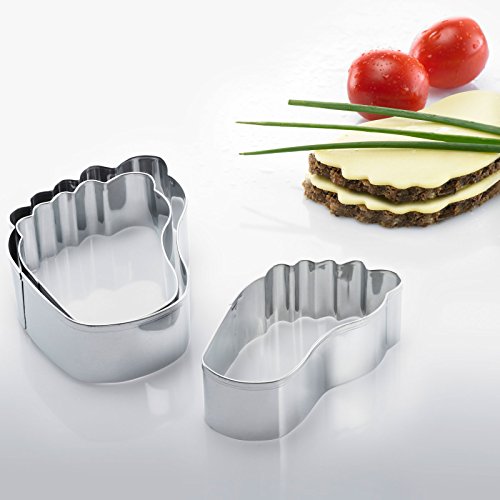 Westmark 444786 Ausstechformen Set „Füße“, Edelstahl, silber, 10.5 x 7 x 2.5 cm 3 Einheiten - 2