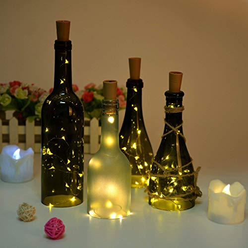 TOPPERFUN USB-Weinflaschen-Licht – LED-Lichterkette Mit Korken, Wiederaufladbar, Für Partys & Romantische Dekoration