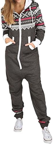 Urban D Kids New Aztec Print Onesie Elegant Hooded Fleece Premium All In One Jumpsuit Playsuit Boys Fun Girls Sleep Pyjamas Nightwear 7-13 Years (Charcoal Aztec, Age 9-10 Years)