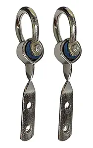 Hindoro Twisted Swing Indoor Metal Kada (Pair of 2pcs, Capacity 400kg, Silver)