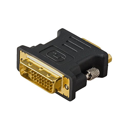 Top-Longer DVI-I zu VGA Adapter Konverter DVI-I 24+5 Stecker zu VGA HD15 für Grafikkarten,Beamer,und Monitore TFT Crt, Monitoradapter Digital auf Analog Vergoldete Kontakte, Unterstützt für Gaming, DVD,Laptop,HDTV und Projektor FULL HD 1080p - 2 Stück