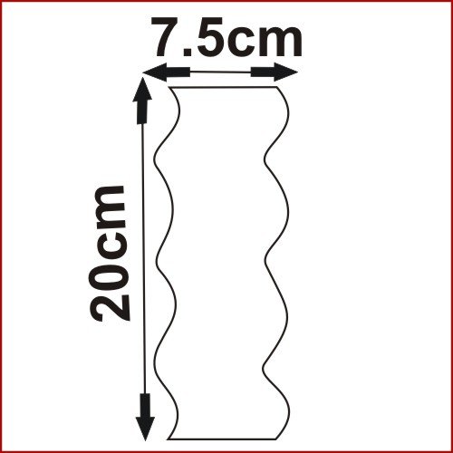 Pack of 2 Wavy Shatterproof Acrylic Safety Mirrors (30x 12cm each) - 2
