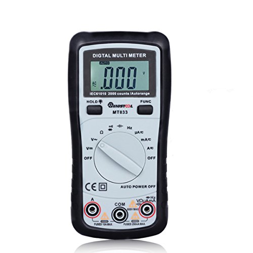 Digital Multimeter, M.Way 2000 Auto Range AC Spannungsprufer Tragbare Prufvorrichtung Messung von Spannung Strom Widerstand Dioden Messinstrument mit Hintergrundbeleuchtung