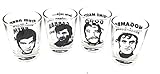 Ek Do Dhai Villians Shot Glass Set, 4-Pieces, 60ml, Multicolour (Vill Shot 4)