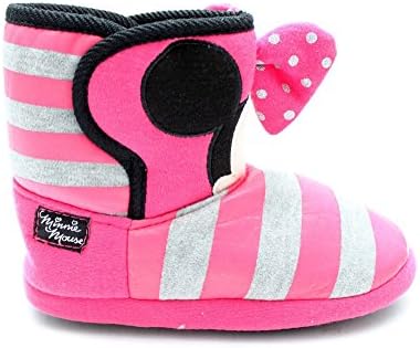D00020Pk Kids Children Girls Novelty Designs Minnie Mouse Gift Warm Slippers Uk Size 12