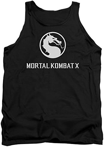 Mortal Kombat X Dragon Logo Mens Tank Top Shirt (Black, XX-Large)