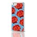Produktbild Hüllen für iPhone, schönes Blumendesign, 30 Designs zur Auswahl. iCaseDesigner Hülle mit stabiler Rückseite, transparent, für iPhone-Modelle., plastik, 30. Red Rose on Blue Background, iPhone 4 / 4S