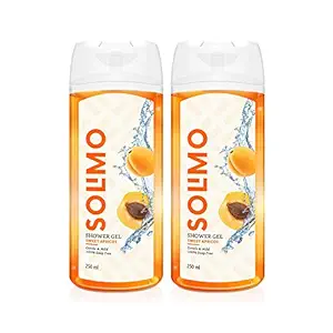 Amazon Brand - Solimo Shower Gel, Sweet Apricot - 250 ml (Pack of 2)