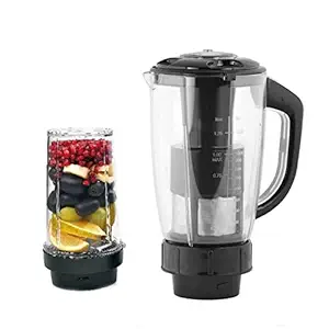 juicer jar and Bullet Jar with Handle for Any Mixer, ABS Plastic, 1500ml & 550ml,Transparent