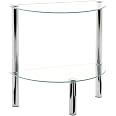 Haku Möbel 90338 Table D'Appoint Tube D'Acier-MDF Chromé-Blanc 39 X 39 Haku Möbel 90338 Table D'Appoint Tube D'Acier-MDF Chromé-Blanc 39 X 39
