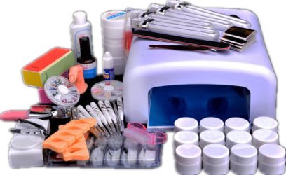 Ardisle Nail Lamp Light Kit Set Uv Powder Top Coat Builder Gems Acrylic Tips Package Content: 1 x UV Lamp 36W 1 x Cuticle oil 1 x Cutter 1 x Cleanser plus 1 x UV gel (pink) 1/2 OZ 1 x UV gel (white) 1/2 OZ 1 x UV gel (clear) 1/2 OZ 8 x Painting brush pen 1 x Cuticle fork 1 x Cuticle pusher double-sides 1 x 12 Colors of rhinestones 1 x 12 Colors of pearl 2 x Nail separator 1 x Nail glue 20 x Nail Form 1 x 4Way Sand Block 1 x Pink Buffer Block 1 x Black Sanding Files 1 x 100pcs nail tips - natural 1 x Side Clipper 1 x UV top coat 1 x Practice Finger 1 x Clean Brush 1 x 12 Color UV gel 1 x Dappen Dish