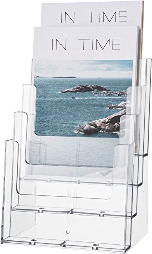 Helit H2352402 – Tischprospekthalter mit 4 Taschen, DIN A4, Hochformat, glasklar - 3