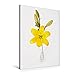 Produktbild Premium Textil-Leinwand 60 cm x 90 cm hoch, gelbe Lilie in Vase | Wandbild, Bild auf Keilrahmen, Fertigbild auf echter Leinwand, Leinwanddruck: gelbe Vase auf weißem Hintergrund (CALVENDO Natur)