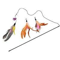 Cat Toys Bird Catcher Pro Interactive Cat Teaser with Two Feather Refill Replacement Pack