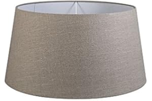 QAZQA Moderno Lino Pantalla lino gris 55/45/28, Pantalla lámpara de pie