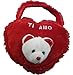Produktbild PICCOLI MONELLI Plüschherz in Form Einer Handtasche zum Valentinstag 30 cm mit Schriftzug Ti Amo Geeignet als Geschenk für Feiern