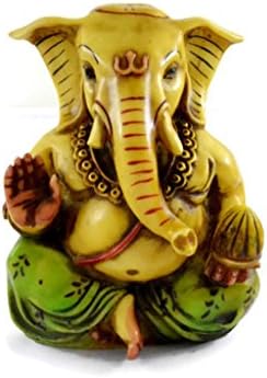 Handmade Hand painted Lord Ganesha Resin Figurine Sculpture