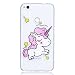 Produktbild Huawei P8 Lite 2017 Hülle, Hozor Niedlich Persönlichkeit Mode Serie Ultra Dünn TPU Bumper Case Kratzfest Backcover Schutzhülle Transparent Schale Flexible Weiche Silikonhülle Crystal Klar Handyhülle - Rosa Einhorn