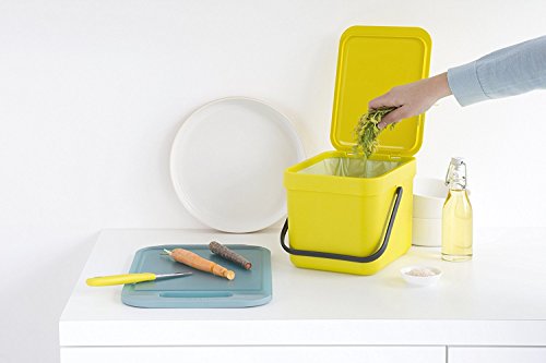 Brabantia 419683 PerfectFit Beutel 6L (S)- 10 Stück pro Rolle Müllbeutel, Maisstärke, weiß, 16 x 16 x 11 cm - 5