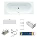 Produktbild PREMIUM Rechteck Badewanne Wanne STONE 160x75 cm mit Ablaufgarnitur Silikon Füßen | Acryl 5 mm | Komplettset - ohne Anfertigung
