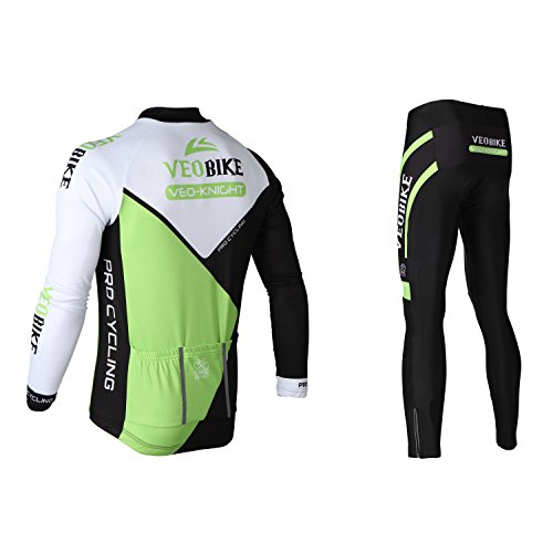 Asvert Fahrradbekleidung, Männer Langarm-Radfahren Jersey Set Mountain Biking Anzug Kleidung Kompression Hosen - 2