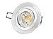Produktbild LED Decken-Einbau-Leuchte RF-2, Aluminium Einbau-Strahler rund gebürstet schwenkbar, 5W SMD GU10 230V, warm-weiß Halogen-Optik [IHRE VORTEILE: einfacher EINBAU, hervorragende LEUCHTKRAFT, LICHTQUALITÄT und VERARBEITUNG]