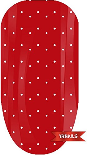 Red Spotty Vintage Full Nail Art Wrap by YRNails