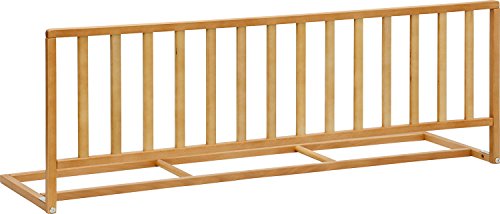 IB-Style - High Quality Bedrail "PINO" Solid Beech-Wood Natural or White | Bedguard Child Kid Baby Bed Sleep - Width 47.2" - Height 16.5" Natural