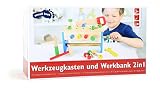 Werkzeugkasten und Werkbank in einem, ab 3 Jahren, verschiedene Holzwerkzeuge, Schrauben und Muttern inklusive - 2