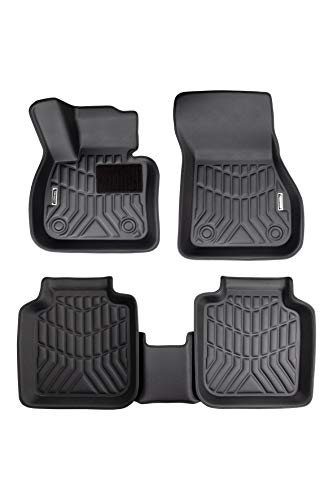 Origen Alfombra Específica 3D Para BMW Serie X1 (2016 -), Fabricadas en Pvc, Bordes Altos, Ajuste Perfecto, Negro, Pack de 5 Piezas