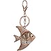 Produktbild Addfect Schlüsselanhänger Fisch Metall Anhänger Farbschutz Überzug mit Glitzer Strass,Personality Creativity Bombel Schlüsselbund Auto Schlüsselring Handtaschenanhänger Dekor