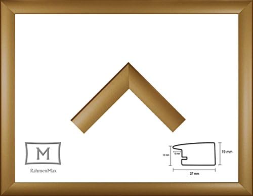 Picture / Poster / Photo Frame "Toskana" 19,7 x 24 Inch ( 50 x 61 cm ) with grand colour choice. Currently: Plain Gold. Colour Category: Metal