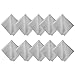 Price comparison product image 10Pcs Saw Tooth Edge Premium Microfiber Cleaning Cloths for Lens Glasses Screen - Grey