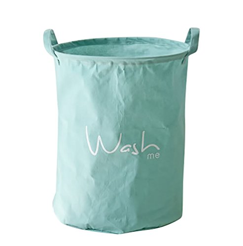 YOUJIA Groß Wasserdichter Wäschesack Wäschetruhe für Schmutzwäsche, Wäschebox aus Stoff Wäschebehälter Wäschetonne Wäschekörbe Aufbewahrungsboxen für Kinder Spielzeug Grün
