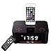 Produktbild OOLIFENG Doppelalarm FM Clock Radio mit Blitz Dock USB aufladen Bluetooth Redner für iPhone 8, 7, 7 plus, 6, 6s, 6 plus, 5, 5s, black