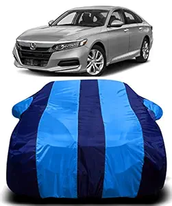 AUCTIMO Honda Accord Car Cover Waterproof with Triple Stitched Ultra Surface Body Protection (Blue Stripes)