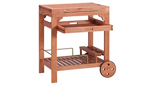 baumarkt direkt Servierwagen Multifunktion, ausziehbar, Eukalyptusholz, 70-140x50 cm 50 cm, 70,140 cm, braun