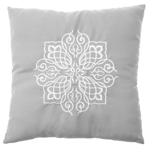 orientalisches Ringkissen silber (grau) bestickt