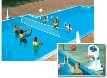 Pool Jam In-Ground Swimming Pool Volleyball &amp; Basketball Game by Pool Toys