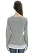 Bearsland Women's Long Sleeves False 2 Pieces Breastfeeding and Nursing Top Gray UK Size 10-12