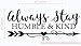Produktbild Wall Décor Plus Wandaufkleber, Spruch More Always Stay Humble & Kind Room, Vinyl, 58,4 x 25,4 cm, Schwarz