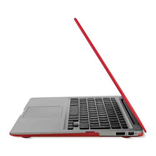 kwmobile Hardcase Laptop Hülle für Apple MacBook Air 13″ (ab Mitte 2011) – Rot dünne gummierte Schutzhülle Cover Case Tasche - 3