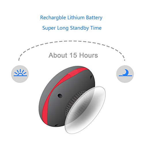 NeuftechÂ® Altoparlante Cassa Speaker Bluetooth Impermeabile da Doccia Portatile con Microfono Incorporato per iPhone e Smartphone Android e Tablet PC, ecc (rosso)