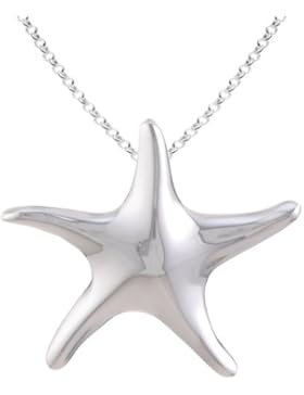 Vinani Anhänger großer Seestern glänzend mit Erbskette Sterling Silber 925 Kette Italien ASNN-T