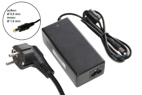 NOTEBOOK LAPTOP-NETZTEIL LADEGERÄT 19V, 3.42A, 65W passend für ACER Travelmate 200, 200DX, 200T, 201, 201T etc. ersetzt PA-1700-02