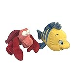 La Sirenita Sebastián y Flounder Pequeño suave conjunto de juguete